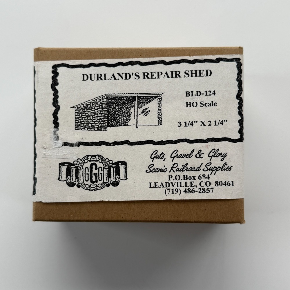 Guts, Gravel & Glory Durlands Repair Shed BLD-124 HO 1:87 Scale Railroad Model
